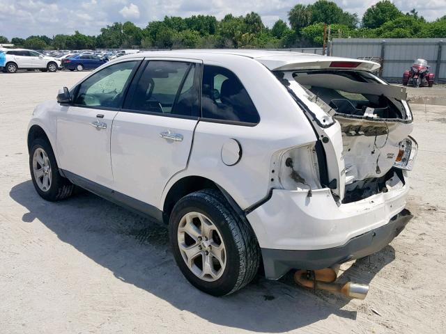 2FMDK4JC5BBB00653 - 2011 FORD EDGE SEL WHITE photo 3