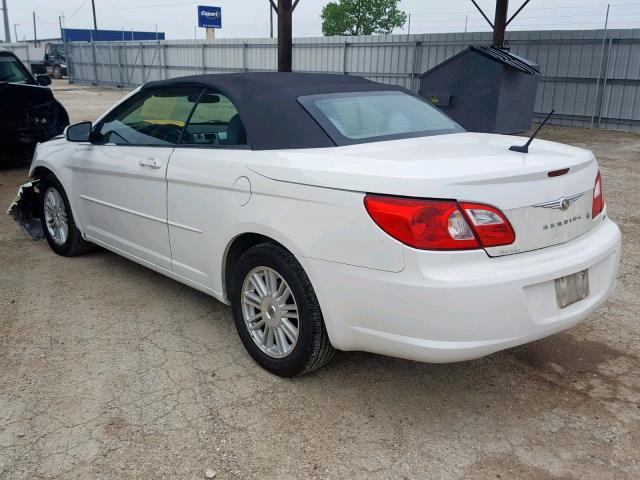 1C3LC55R88N673419 - 2008 CHRYSLER SEBRING TO WHITE photo 3