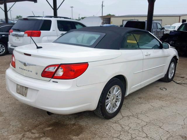 1C3LC55R88N673419 - 2008 CHRYSLER SEBRING TO WHITE photo 4