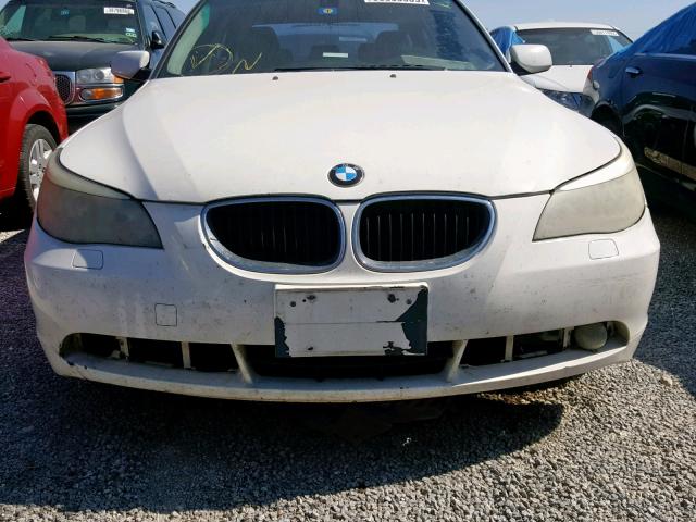 WBANA53544B167234 - 2004 BMW 525 I WHITE photo 9