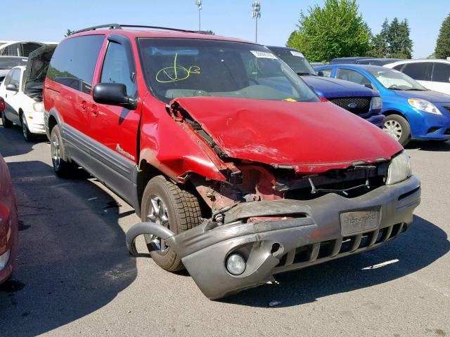 1GMDX03E31D295508 - 2001 PONTIAC MONTANA RED photo 1