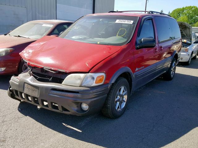 1GMDX03E31D295508 - 2001 PONTIAC MONTANA RED photo 2