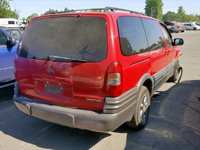 1GMDX03E31D295508 - 2001 PONTIAC MONTANA RED photo 4