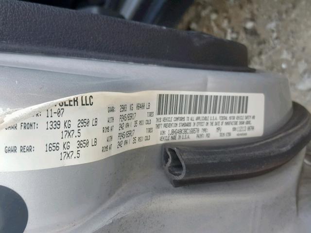 1J8HG48K38C168570 - 2008 JEEP COMMANDER 银色 照片 10