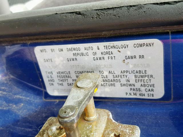 KL5JD56Z46K410430 - 2006 SUZUKI FORENZA BLUE photo 10