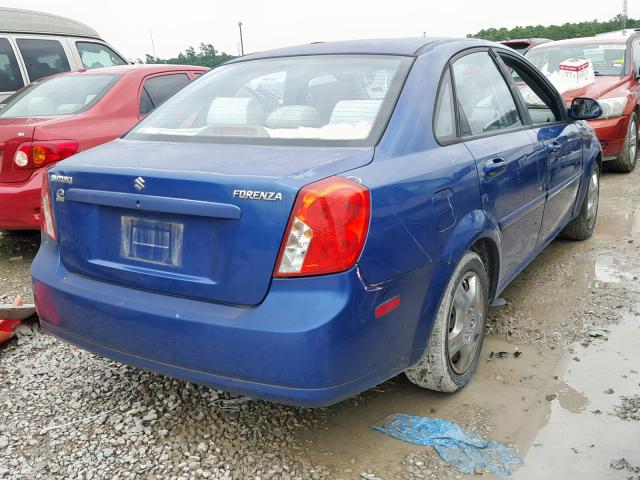 KL5JD56Z46K410430 - 2006 SUZUKI FORENZA BLUE photo 4