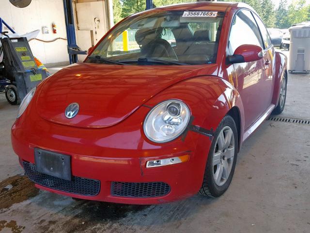 3VWPW31C27M512127 - 2007 VOLKSWAGEN NEW BEETLE წითელი ფოტო 2