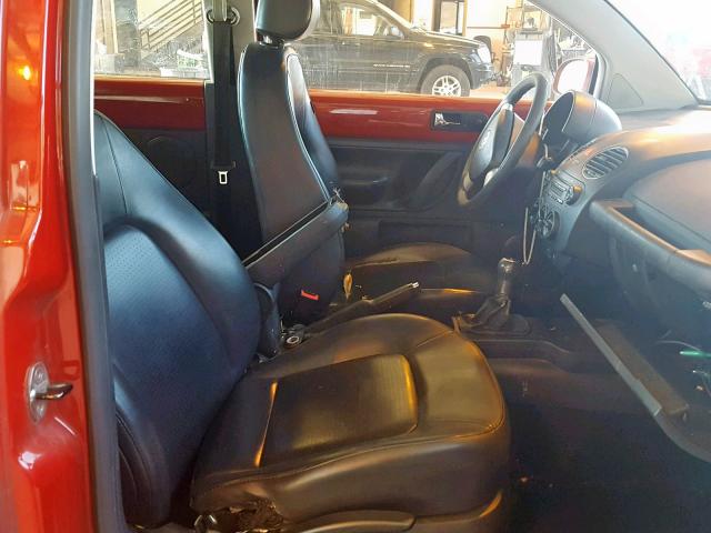 3VWPW31C27M512127 - 2007 VOLKSWAGEN NEW BEETLE წითელი ფოტო 5