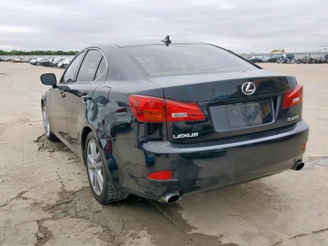 JTHBK262472044510 - 2007 LEXUS IS 250 BLACK photo 3