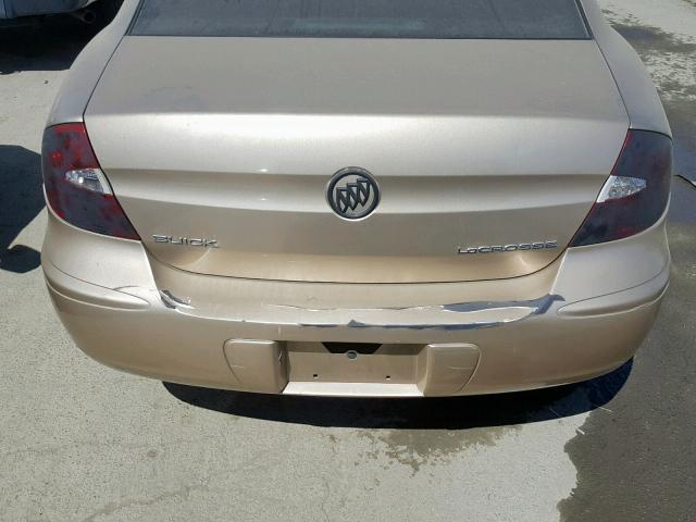 2G4WC532451213682 - 2005 BUICK LACROSSE C GOLD photo 9