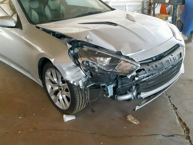 KMHHT6KD1DU092307 - 2013 HYUNDAI GENESIS CO SILVER photo 9