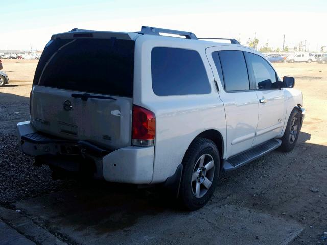 5N1AA08A96N728745 - 2006 NISSAN ARMADA SE WHITE photo 4