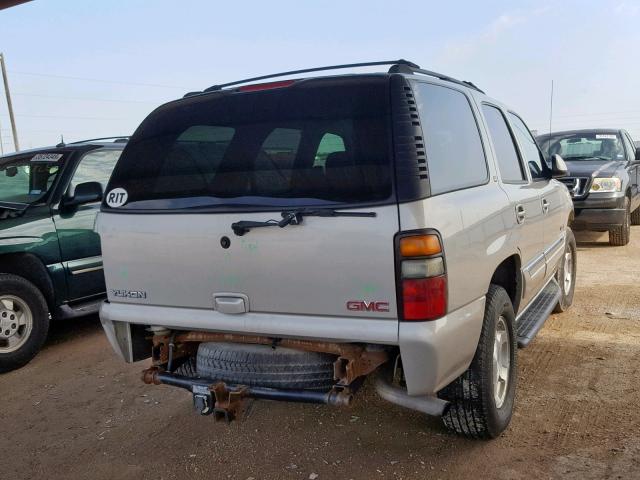 1GKEK13T55R129158 - 2005 GMC YUKON SILVER photo 4