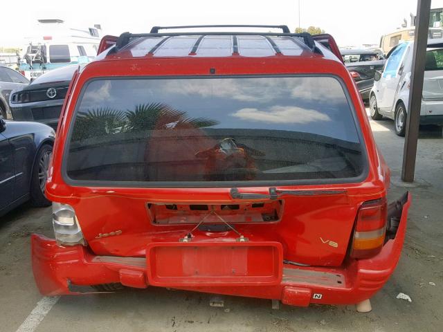 1J4EZ78Y8TC108782 - 1996 JEEP GRAND CHER RED photo 9