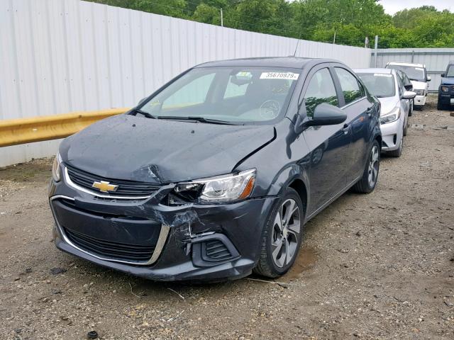 1G1JF5SB4J4107800 - 2018 CHEVROLET SONIC PREM GRAY photo 2