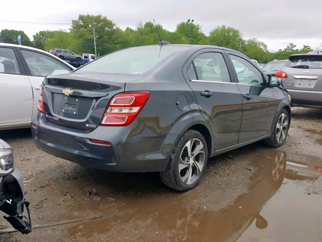 1G1JF5SB4J4107800 - 2018 CHEVROLET SONIC PREM GRAY photo 4