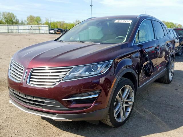 5LMCJ3D99JUL20585 - 2018 LINCOLN MKC RESERV BURGUNDY photo 2