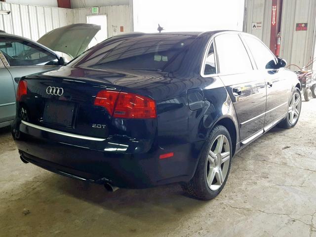 WAUAF78E98A084687 - 2008 AUDI A4 2.0T BLUE photo 4