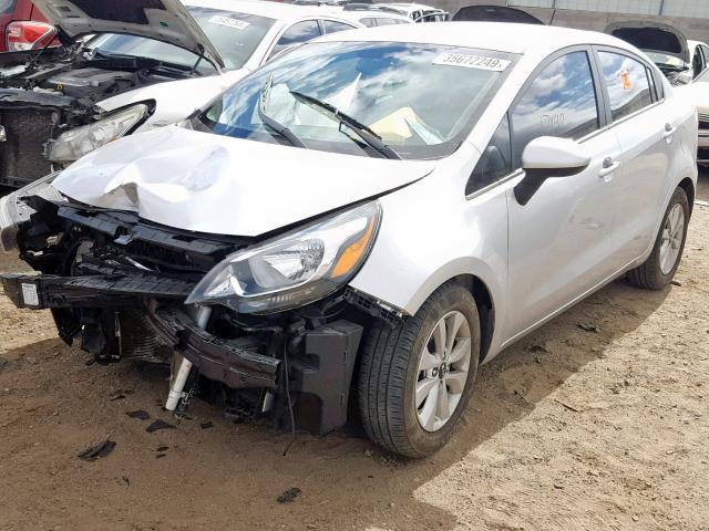 KNADN4A34H6039666 - 2017 KIA RIO EX SILVER photo 2