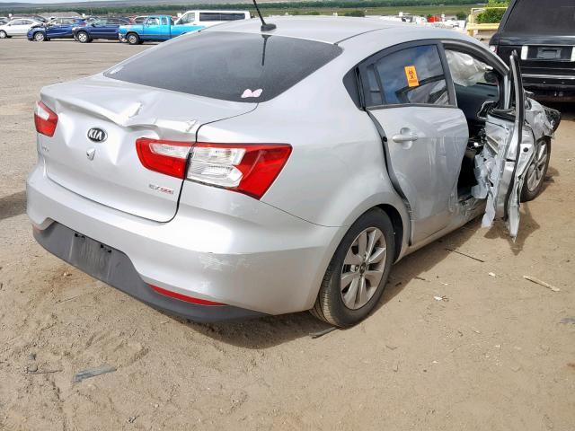 KNADN4A34H6039666 - 2017 KIA RIO EX SILVER photo 4