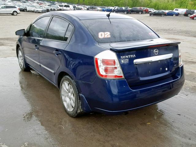 3N1AB6AP0CL754927 - 2012 NISSAN SENTRA 2.0 BLUE photo 3