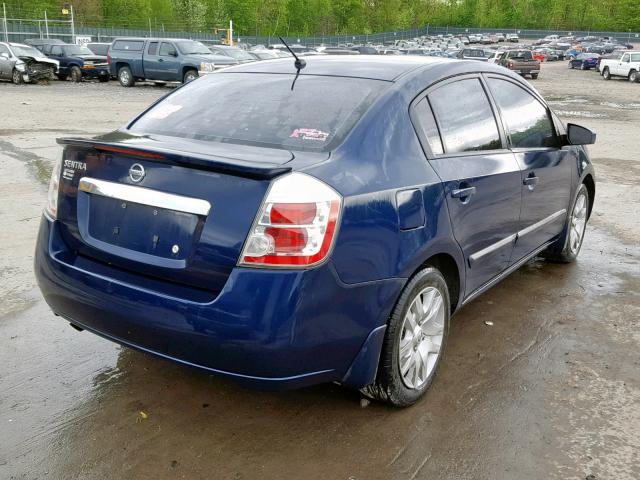 3N1AB6AP0CL754927 - 2012 NISSAN SENTRA 2.0 BLUE photo 4