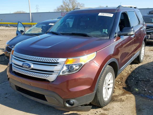 1FMHK8D84CGA24241 - 2012 FORD EXPLORER X BURGUNDY photo 2