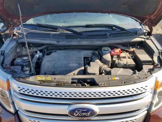 1FMHK8D84CGA24241 - 2012 FORD EXPLORER X BURGUNDY photo 7