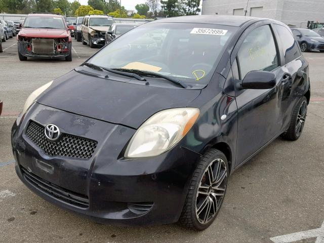 JTDJT923X75108887 - 2007 TOYOTA YARIS BLACK photo 2