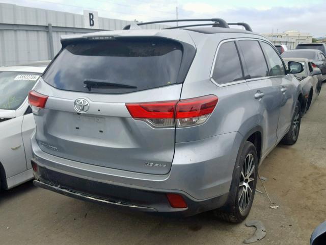 5TDJZRFH5HS459657 - 2017 TOYOTA HIGHLANDER GRAY photo 4