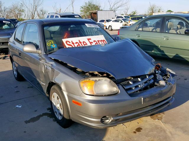 KMHCG35C44U291531 - 2004 HYUNDAI ACCENT GL GRAY photo 1