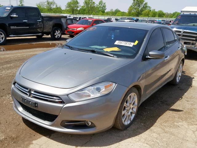 1C3CDFCH8DD703208 - 2013 DODGE DART LIMIT GRAY photo 2