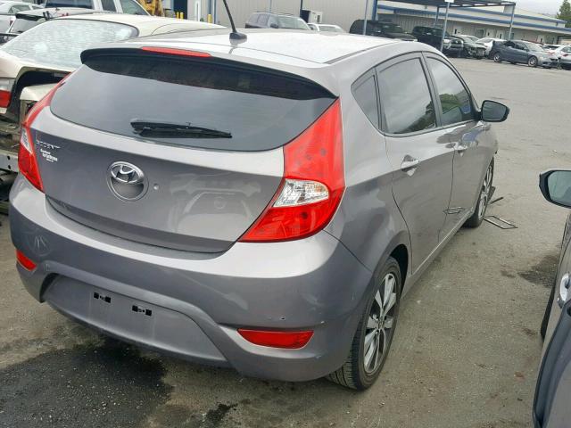 KMHCU5AE0HU365688 - 2017 HYUNDAI ACCENT SPO GRAY photo 4