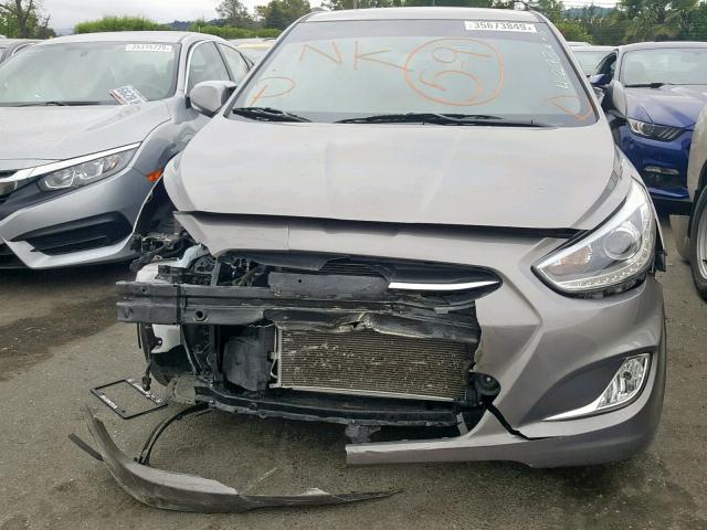 KMHCU5AE0HU365688 - 2017 HYUNDAI ACCENT SPO GRAY photo 9