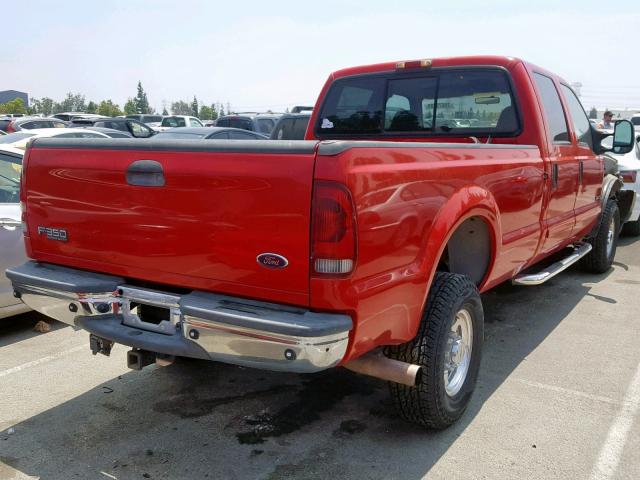 1FTSW31F12ED46916 - 2002 FORD F350 SRW S RED photo 4