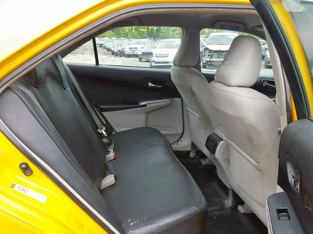 4T1BD1FK3CU018965 - 2012 TOYOTA CAMRY HYBR YELLOW photo 6