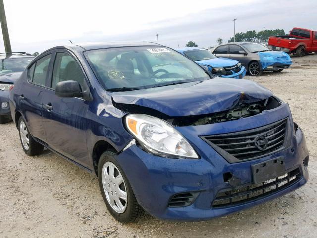 3N1CN7AP2EL829667 - 2014 NISSAN VERSA BLUE photo 1