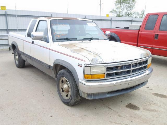 1B7GL23X8SS360389 - 1995 DODGE DAKOTA WHITE photo 1