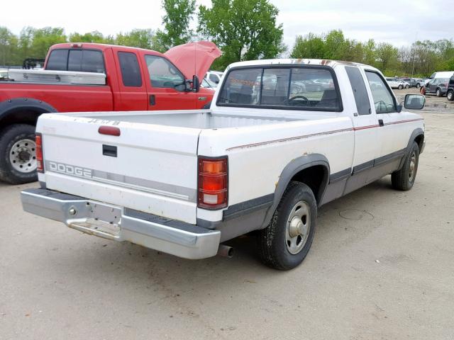 1B7GL23X8SS360389 - 1995 DODGE DAKOTA WHITE photo 4