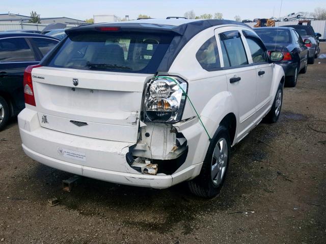 1B3HB28B57D566769 - 2007 DODGE CALIBER WHITE photo 4