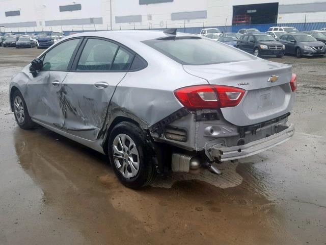 1G1BJ5SM6K7105762 - 2019 CHEVROLET CRUZE BLACK photo 3