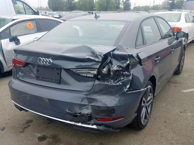 WAUAUGFFXJ1029396 - 2018 AUDI A3 PREMIUM GRAY photo 4