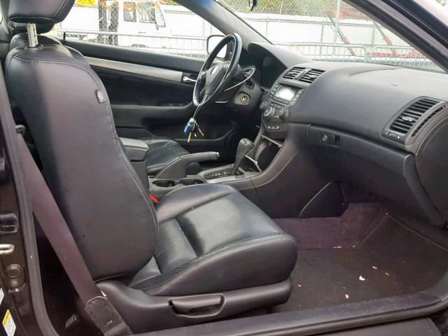 1HGCM82685A006472 - 2005 HONDA ACCORD BLACK photo 5