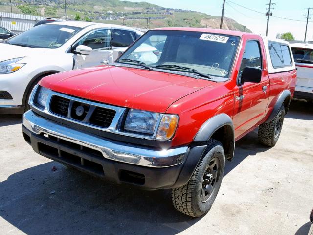 1N6DD21Y7WC311290 - 1998 NISSAN FRONTIER X RED photo 2
