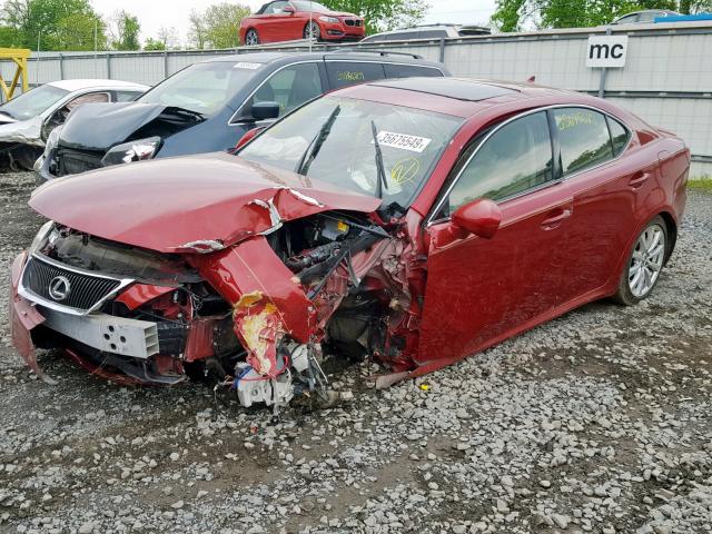 JTHCK262185027460 - 2008 LEXUS IS 250 RED photo 2