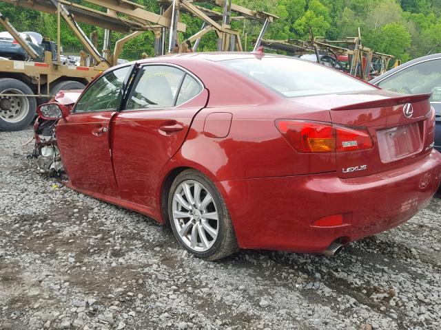 JTHCK262185027460 - 2008 LEXUS IS 250 RED photo 3