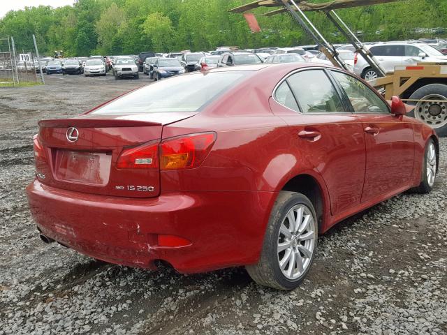 JTHCK262185027460 - 2008 LEXUS IS 250 RED photo 4