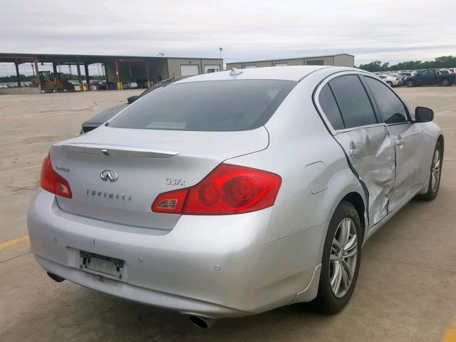 JN1CV6AR0AM255131 - 2010 INFINITI G37 SILVER photo 4