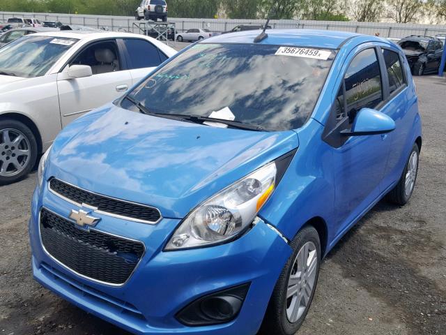 KL8CA6S98EC593274 - 2014 CHEVROLET SPARK LS BLUE photo 2