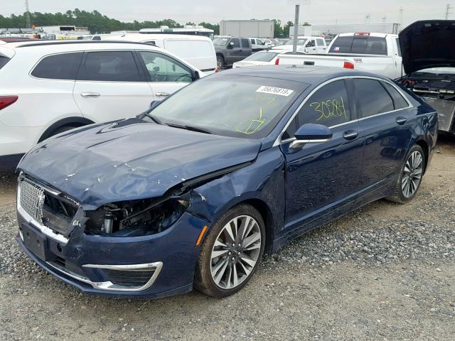 3LN6L5E98HR648375 - 2017 LINCOLN MKZ RESERV BLUE photo 2